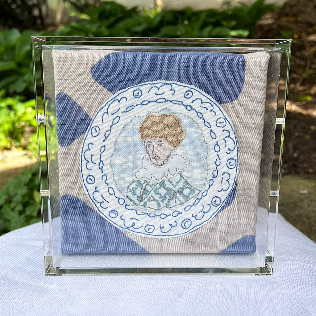 Mini Plate on Blue