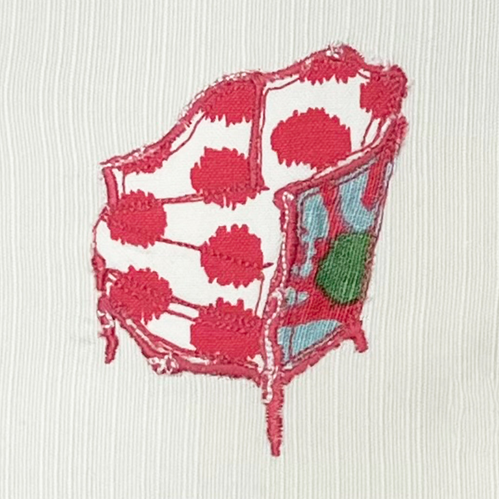 Raw edge applique - Armchair