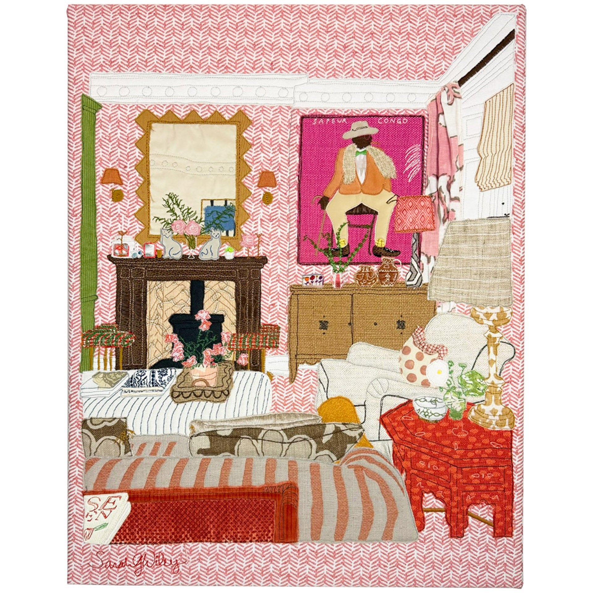 A Room with a Pink Portrait