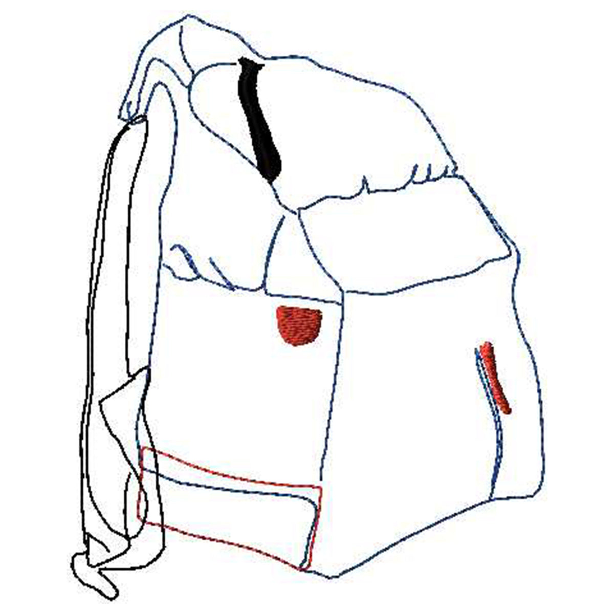 Raw edge applique - Backpack