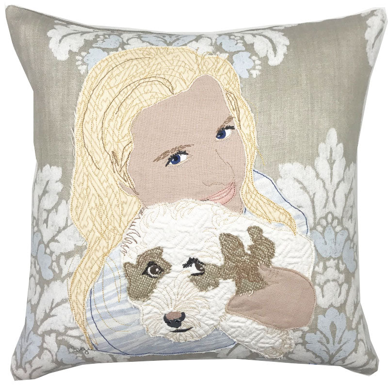 Custom Family Portrait Pillow