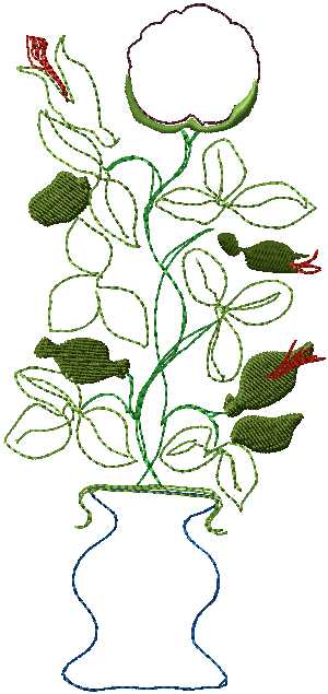 Raw edge applique - 3 flower arrangement designs