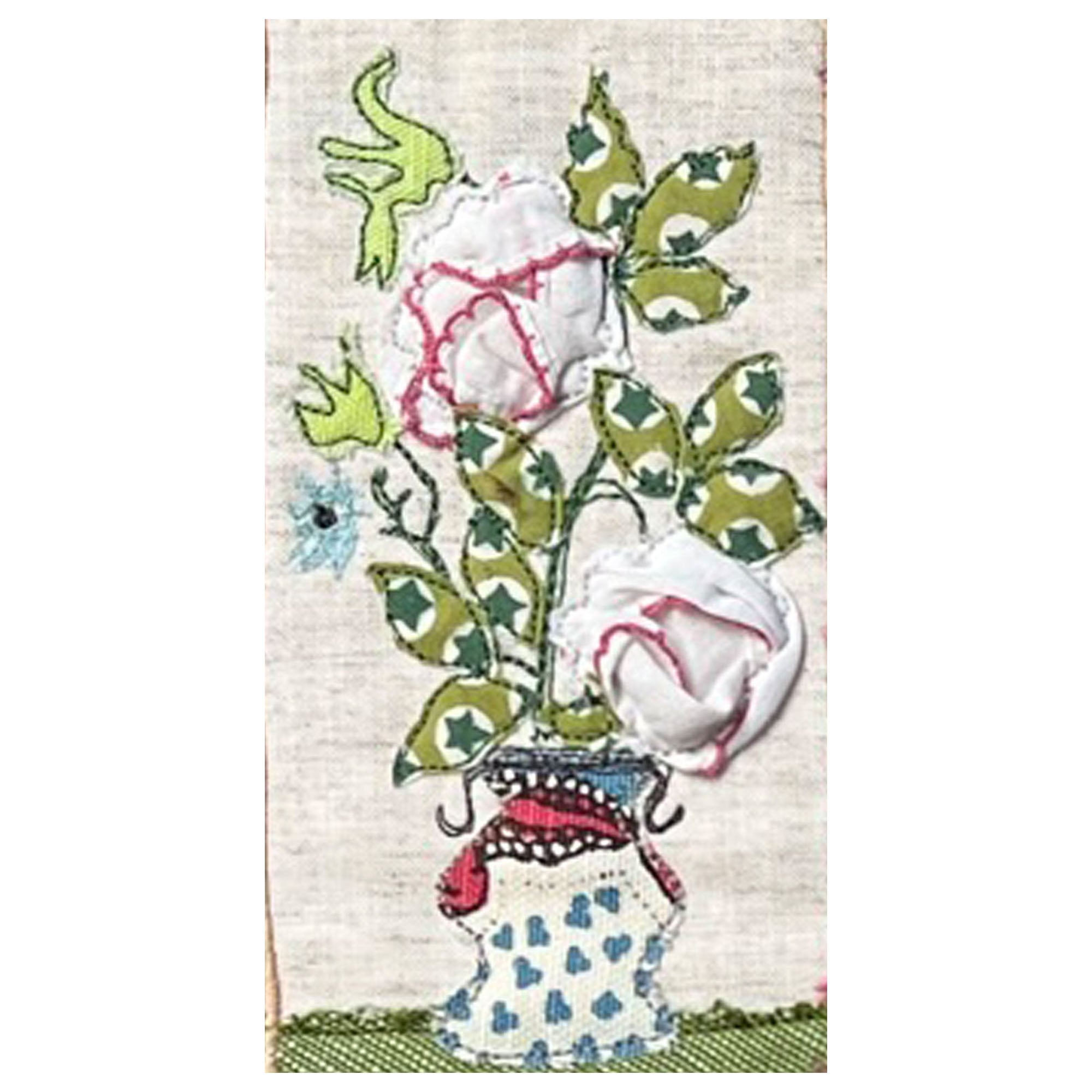 Raw edge applique - 3 flower arrangement designs