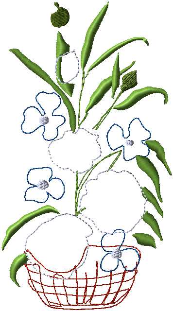 Raw edge applique - 3 flower arrangement designs