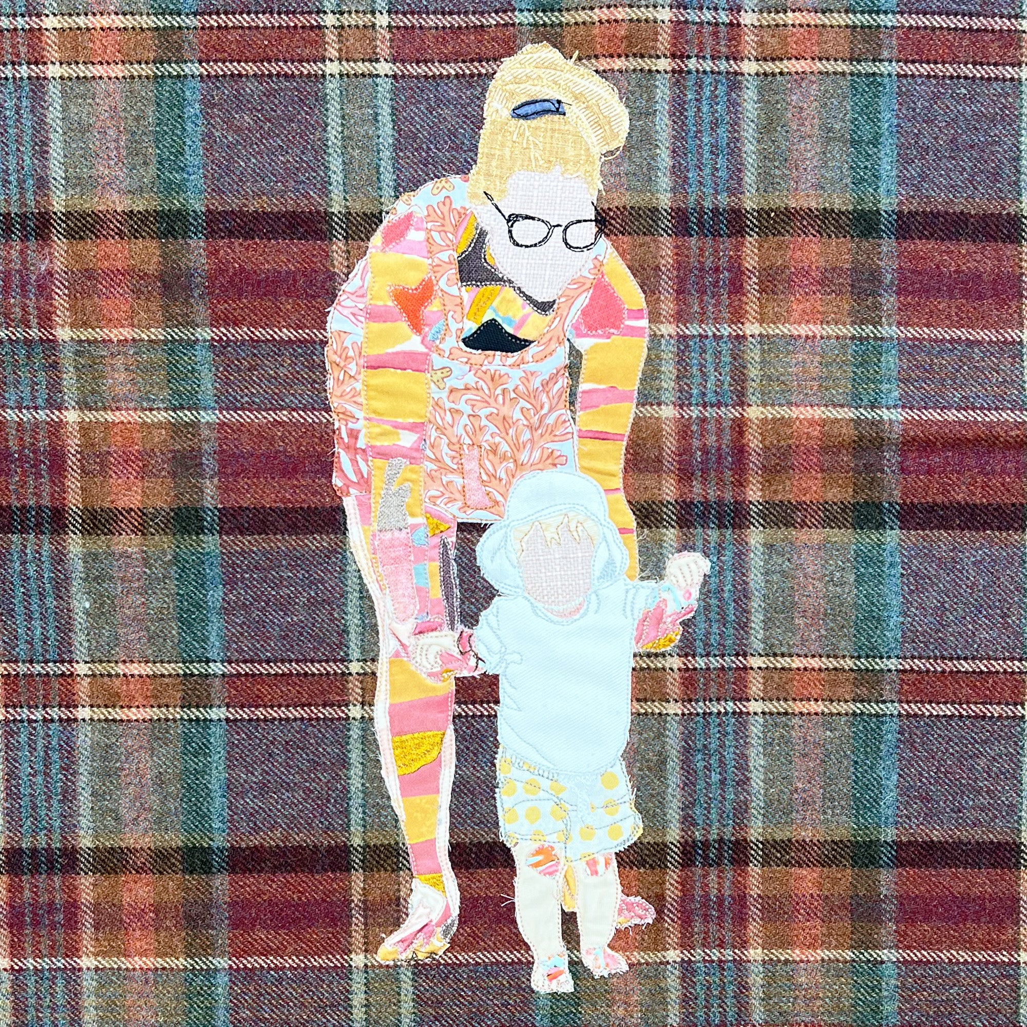 Raw edge applique - Mother and Child