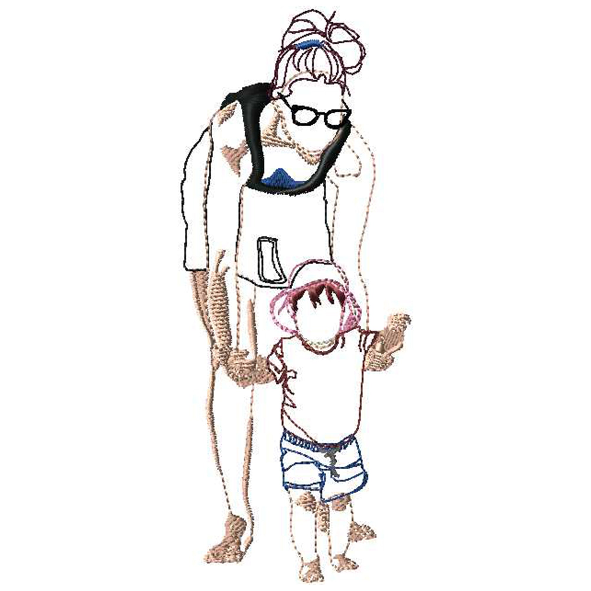 Raw edge applique - Mother and Child